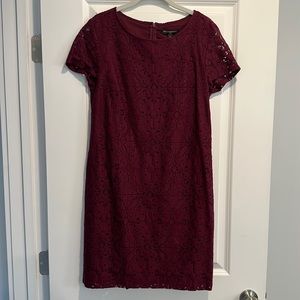 NWT! Beautiful Banana Republic plum colored lace dress in size 8.